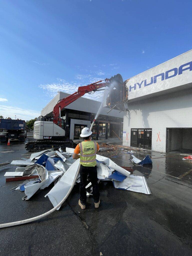 Debris removal after demolition
